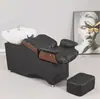 Venta Directa de Fábrica Cama de Champú Cerámica para Barbería Cama de Enjuague Semi-reclinable Cama para Salón de Peluquería Cama de Champú Estilo Celebridad de Internet