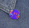 Broche Graffiti Colorido Expressão Confusa Geométrico Redondo Personalizado Versátil Acessório Insígnia Atacado