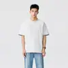 2026 Nueva Camiseta de Verano Fina Estilo Americano de Manga Corta para Hombre, Corte Holgado, Talla Grande, Estilo Simple Old Money, Top de Marca de Moda
