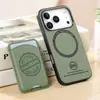 Cuero Liso Adecuado para Apple 17Promax Funda Magnética para Teléfono Móvil Apple 17 Almacenamiento de Tarjetas Portatarjetas Portatarjetas Anticaída 16 Funda