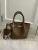 Bolso de Mano Informal de Nicho Estilo Coreano Bolso Cubo para Mujer 2025 Invierno Nueva Moda Versátil Bolso de Hombro Cruzado Simple