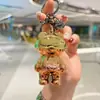 Llavero Creativo Moderno Genial de Oso para Coche Luminoso de Gama Alta Exquisito Colgante Pequeño de Niño Oso Regalo Colorido