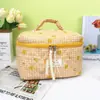 Estilo ins Cuadros Xiaoqing Bordado de Corazones Neceser Lindo Gran Capacidad Bolsa de Almacenamiento Portátil para Lavarse y Hacer Gárgaras Estudiante Estuche para Lápices