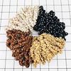 Goma para el pelo scrunchie con estampado marrón, Cuerda para el pelo linda y simple, Para trenzas, Versátil, Estilo Mori Girl, Moderna, Alta elasticidad