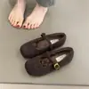 Mocasines Peludos de Correa Única para Mujer, Zapatos Planos Elegantes para Exteriores con Suelas Gruesas y Forro de Felpa para Otoño e Invierno 2026