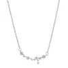 Collar de Flor de Circonita Super Flash de Celebridad de Internet para Mujer Otoño e Invierno Lujo Ligero Nicho Elegante Cadena para Clavícula ins Accesorios Cortos