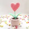 Transfronteiriço Acabado Mini Amor Tecido à Mão Pequeno Vasinho Flores Simuladas de Lã Ornamentos Criativos para Mesa Presentes Atacado