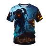 Camiseta para Hombre, Ropa Y2K, Cómics, Camiseta de Halloween, Gris