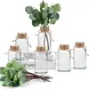 Jarrón Pequeño de Cuerda de Cáñamo Hecho a Mano Igual que el de Amazon, Jarrón de Vidrio para Flores Retro, Jarrón Pequeño Transparente Decoración de Escritorio