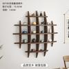 Estante de almacenamiento de pared de madera maciza, estante de pared para sala de estar, estante decorativo para té, estante antiguo, estante de exhibición de pared