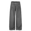 Pantalones Casuales de Pierna Ancha Sueltos para Hombre C992 High Street Estilo Old Money Unisex de Gama Alta con Pliegues y Caída Diseño de Corte Recto