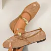 Verão 2026 Novo Comércio Exterior Tamanho Grande Feminino Casual Confortável Vazado Fivela de Metal Slip-on Mocassins Tamanho Único