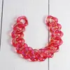 23x 23mm Acrílico Transparente Color Aurora UV Chapado Cadena DIY Aretes Collar Pulsera Pasador Llavero Accesorios