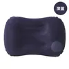 Artefacto para siesta de oficina Portátil Ecológico Engrosado Simple Color Puro Terciopelo Multifuncional Viaje Respaldo Almohada Inflable