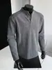 2026 Nuevo Tejido para Hombre Estilo Old Money Manga Larga Otoño Invierno Sencillo Formal Afilado