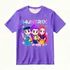 [Camiseta de Algodón Talla Europea] Camiseta Gráfica de Verano Kpop Cazador de Demonios para Mujer Personajes Lindos Estampados Moda Callejera