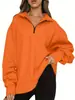 Sudadera de manga larga con cremallera media para mujer, estilo casual, otoño e invierno 2023, estilo Amazon, para mujer, estilo europeo y americano