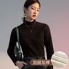 Camiseta Básica de Polar para Mujer con Cuello Medio Alto para Otoño e Invierno Nueva Polar Grueso Forrado Cálido Estilo Stynew Camiseta de Manga Larga Versátil para Mujer