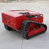 Cortacésped con Orugas a Control Remoto Trituradora de Pasto para Huertos Montañas y Recuperación de Tierras Máquina de Deshierbe Gasolina Auto-Propulsada con Capacidad de Escalada de 45 Grados