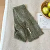 2025 Nuevo Estilo Coreano de Invierno Estilo Ins Bufanda de Punto Cálida y Versátil de Color Sólido para Estudiantes con Buen Aspecto y Bufanda Exterior