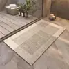 Alfombrilla de baño de alta gama en estilo wabi-sabi japonés, absorbente de agua y antideslizante, resistente a la suciedad y duradera, alfombrilla de suelo de tierra de diatomeas