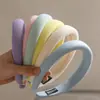 Diadema de Tela de Color Sólido Simple para Mujer con Corona Alta, Para Lavarse la Cara, Peinar el Cabello, Accesorio Versátil de Moda de Gama Alta para el Cabello Diario