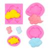 Herramientas de modelado de arcilla suave para bricolaje con azúcar, una variedad de nubes blancas, molde de silicona para pastel, molde de silicona para tarjetas