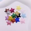 Pó de ouro ultrassônico estrela de cinco pontas diy acessórios de cabelo feitos à mão acessórios para tecido de roupa materiais de joias de estrela