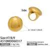 Anel Brilhante de Design Exagerado Estilo Europeu e Americano, Joia Personalizada da Moda Transfronteiriça, Aço Inoxidável Banhado a Ouro 18K, Não Desbota