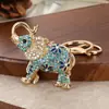 Estilo Europeo y Americano Aleación Diamante Goteo de Aceite Elefante Llavero Metal Llavero de Coche Accesorios para Bolsos Colgante Estilo Coreano