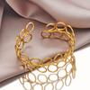 Apertura Transfronteriza Pulsera de Acero Inoxidable de Múltiples Anillos que No se Desvanece Fabricante de Galvanoplastia de Gama Alta Pulsera Luna Blanca Empezando por Una Pieza