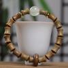 Nudo de Bambú DIY Pulsera de Madera de Ébano Artesanía de Madera Palo de Rosa Sándalo Verde Pulsera Unisex Joyería Cuentas