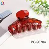 Pinza Grande para Cabello de Calabaza de Color Vidrio Versátil Pinza de Tiburón de Gama Alta para la Parte Posterior de la Cabeza Accesorios para el Cabello Venta al por Mayor