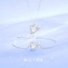 BaObAo diseño original plata de ley s925 color mágico aurora ballena pequeña diamante collar mujer pequeño fresco lindo juguetón