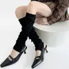 Outono e inverno meias femininas japonesas de pelo, meias de cano médio, cor sólida, moda quente, renda, conjunto de pernas torcidas, atacado, Joker