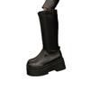 Botas Elásticas Slim de Solado Grosso da Moda para Mulheres, Botas Longas de Outono e Inverno, Botas de Equitação de Cano Alto, Meias que Aumentam a Altura, Botas de Garota Popular