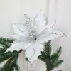 Flores Navideñas de 29 cm, Decoraciones Navideñas, Arreglos Florales para Árbol de Navidad, Decoraciones de Atmósfera para Bodas y Festividades, Flores Artificiales, Venta al por Mayor