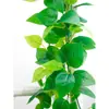 Decoração Folha de Rabanete Verde de Rattan Folhas de Árvore Falsas Cipós Verdes Cipós de Flor de Plástico Tubos de Água Dutos de Ar Condicionado Cobertura Folhas Verdes