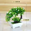 Decoración casera creativa adornos de flores plantas de simulación plantas en maceta bolas de césped bonsái árboles pequeños mini bolas redondas bolas de nieve de cerezo