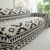 Nueva funda de sofá bohemia engrosada de otoño e invierno, manta de sofá cálida de una pieza, funda de sofá universal reversible