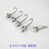 Fábrica atacado raiz gancho farpado Fishhead gancho chumbo gancho 2/3/5/7/10g Soft Bait gancho cor primária fishhook