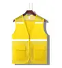 Chalecos Educativos Personalizados con Impresión de Logo, Chalecos Reflectantes para Voluntarios, Chalecos de Red con Múltiples Bolsillos para Pesca, Ropa de Trabajo para Voluntarios