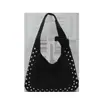 Bolso Transfronterizo de Gamuza de Ciervo para Mujer Nuevo Estilo 2025 Moda Personalizado con Remaches Bolso de Motocicleta Versátil Bolso Dumpling Bolso de Hombro Único para Debajo del Brazo