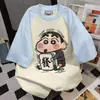 2025 Verão Marca Americana Tendência Estudante Versátil Soltinho Comprimento Médio Fofo e Interessante Estampado Manga Curta Camiseta para Mulheres