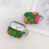 Cubierta para audífonos de manzana estilo retro transferencia de agua flor creativa silicona aplicable airpods cubierta protectora para audífonos venta al por mayor