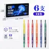 Set de bolígrafos luminosos de doble punta y doble color para maquillaje facial, graffiti creativo DIY, bolígrafo UV, bolígrafo para pintura corporal de fiestas y festivales