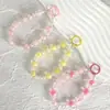 Nueva Cadena para Teléfono Móvil con Abalorios de Lazo Llavero Colgante de Trébol de Cuatro Hojas de la Suerte Cadena Colgante para Mochila con Abalorios Cadena de Mano