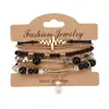 Pulsera de Cuentas Bohemiana de Múltiples Capas, Pulsera con Patrón de ECG, Pulsera Ajustable para Mujer al por Mayor