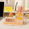 Calendário de Recados Criativo Capivara Porta-Canetas Papelaria Estudantil Armazenamento de Grande Capacidade Decoração de Mesa Ornamento de Resina