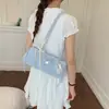 Bolso tipo baguette floral dulce transfronterizo para mujer, nuevo bolso de hombro de moda 2026, estilo femenino con lazo, bolso de axila